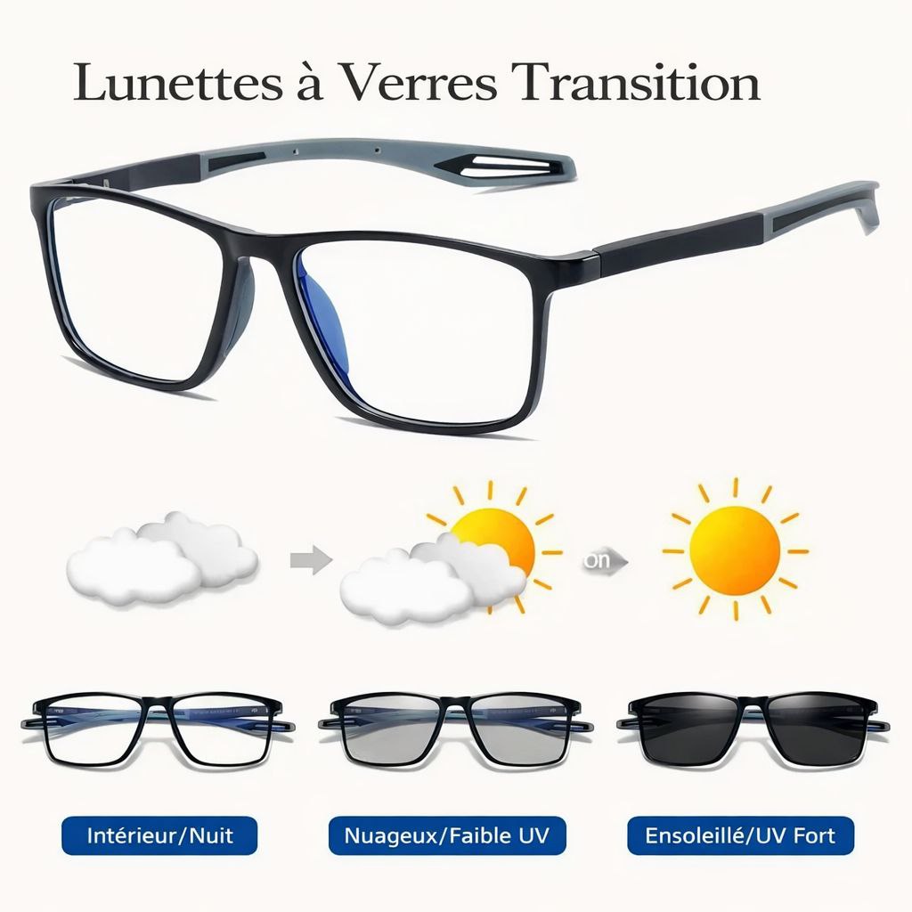 Lunettes PhotoGrey Multifonctions Anti-Lumière Bleue
