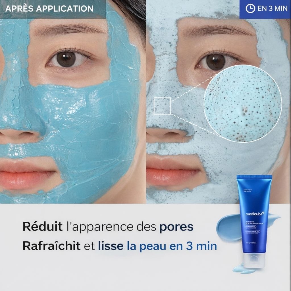 Masque Bleu Medicube | Anti-Imperfections & Anti-Boutons + Pinceau Offert