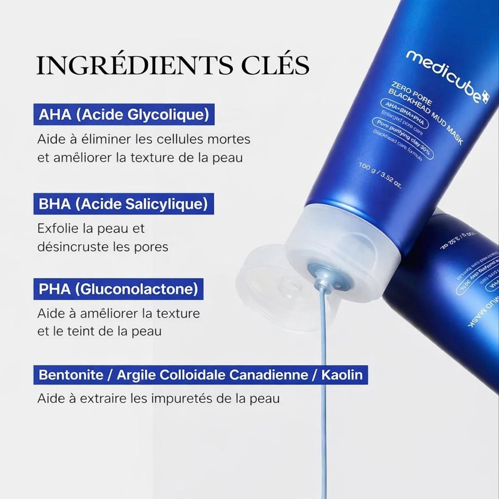 Masque Bleu Medicube | Anti-Imperfections & Anti-Boutons + Pinceau Offert